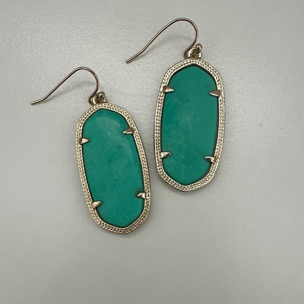 Kendra Scott Teal Oval Earrings
